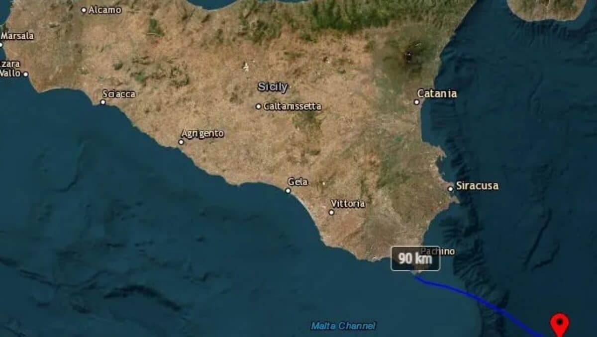 A 90 km da Pachino e Portopalo il sismometro più profondo del Mediterraneo: -3443 metri